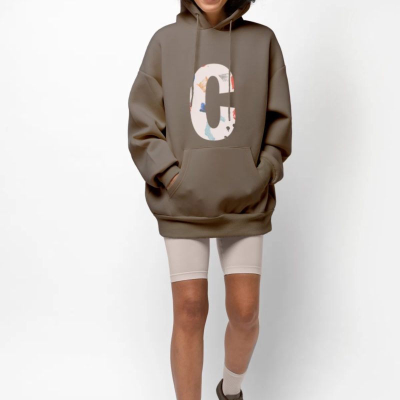 Grey blouse with C sign